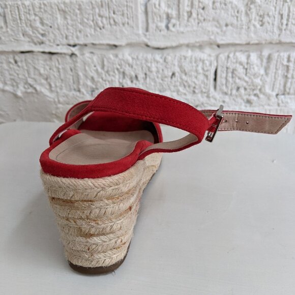 VIONIC RED ESPADRILLE SANDALS LIKE NEW SIZE 9.5 - Picture 6 of 8